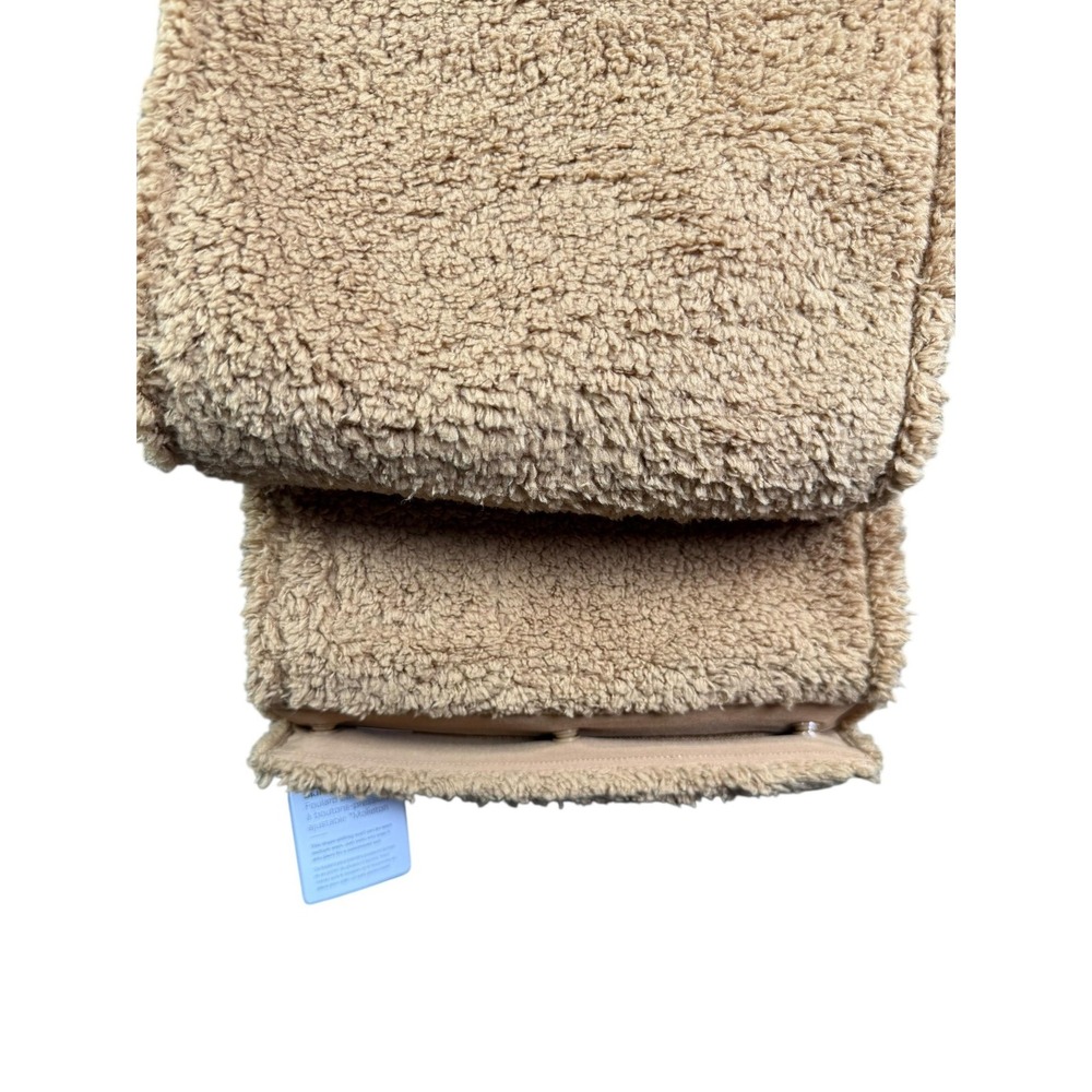 Lululemon Scarf Womens One Size Brown Sherpa Fleece‎ Snap Button Cozy Wrap